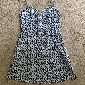 Urban Outfitters Floral Blue and White Dress (never worn)